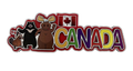 Country Magnet Beaver , Bear, and Moose Canada