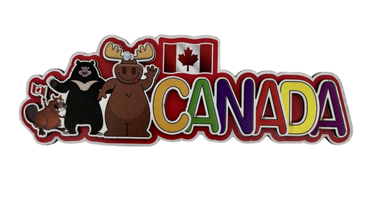Country Magnet Beaver , Bear, and Moose Canada