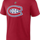 NHL Player T-Shirt Authentic Stack Cole Caufield Canadiens (Red) (New Number 13)