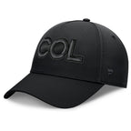 NHL Hat Structured Stretch Authentic Pro Road Tonal Black Avalanche