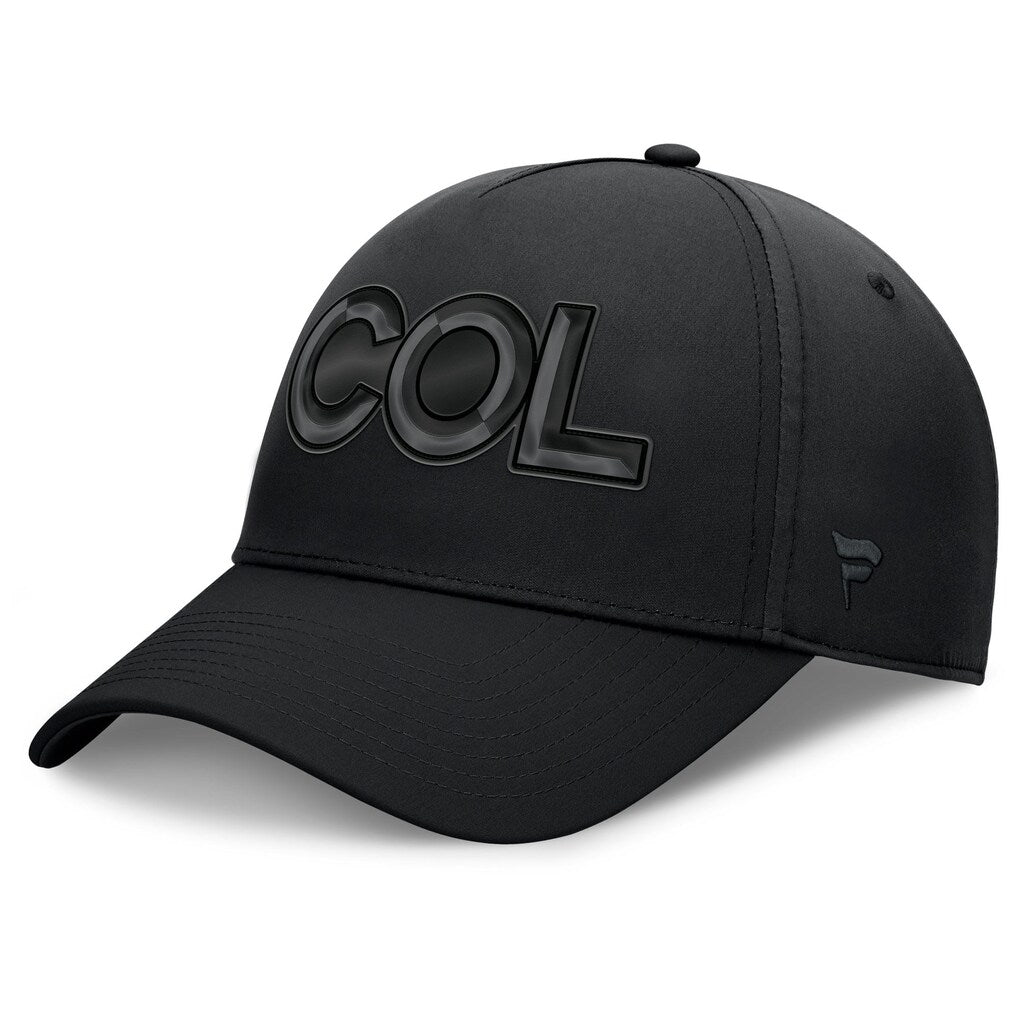 NHL Hat Structured Stretch Authentic Pro Road Tonal Black Avalanche