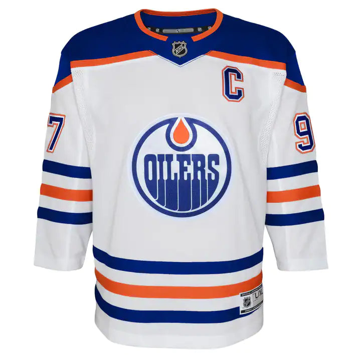 NHL Youth Player Premier Jersey Away Connor McDavid Oilers