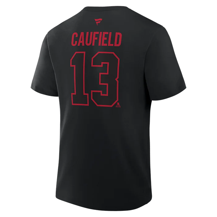 NHL Player T-Shirt Authentic Stack Cole Caufield Canadiens (Black)