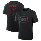 NHL Player T-Shirt Authentic Stack Cole Caufield Canadiens (Black)