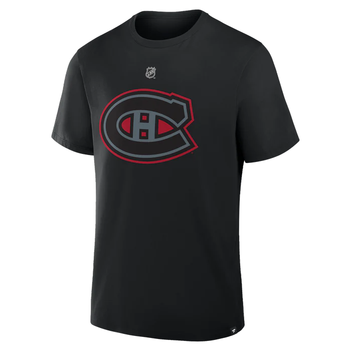 NHL Player T-Shirt Authentic Stack Cole Caufield Canadiens (Black)