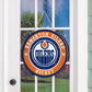 NHL Round Door Décor with Hanging Rope, 18x18 Oilers