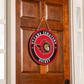 NHL Round Door Décor with Hanging Rope, 18x18 Senators
