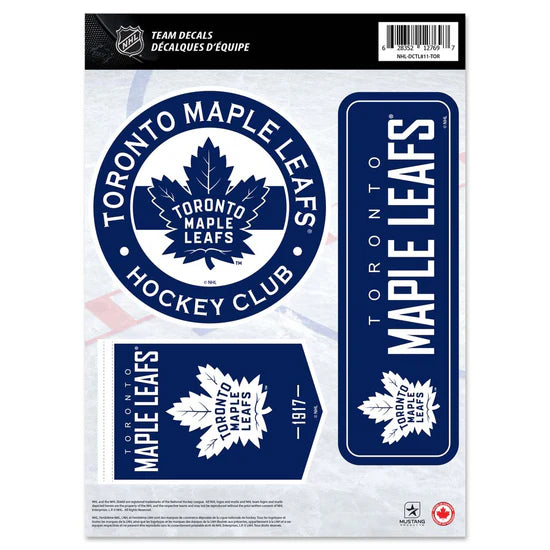 NHL Team Vinyl Decal Set Maple Leafs
