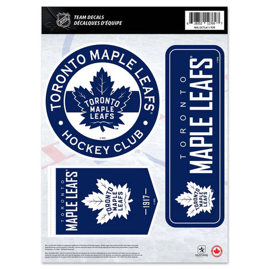 NHL Team Vinyl Decal Set Maple Leafs