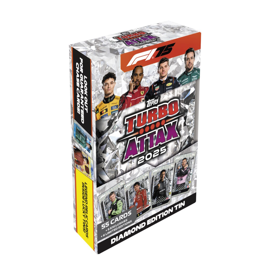Topps Turbo Attax F1 Trading Cards 2025 Mega Tin Diamond Edition