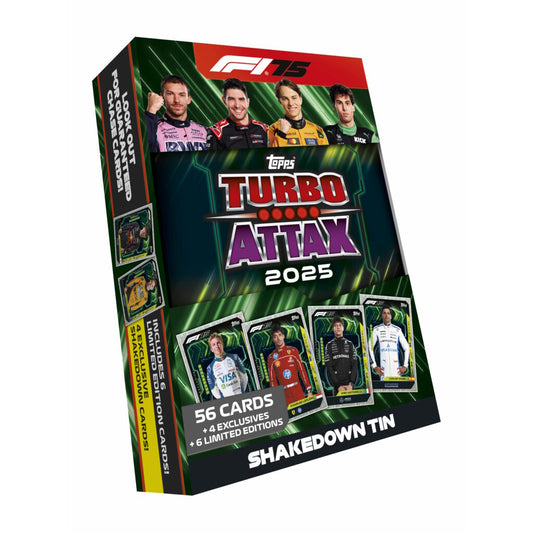 Topps Turbo Attax F1 Trading Cards 2025 Mega Tin (Green)
