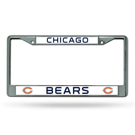 NFL License Plate Frame Chrome Bears