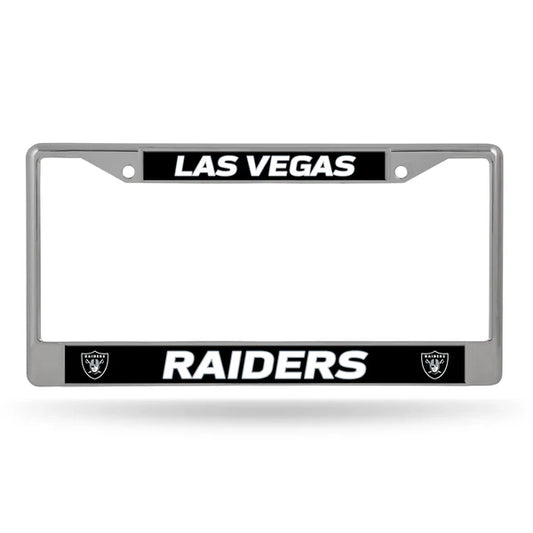 NFL License Plate Frame Chrome Raiders