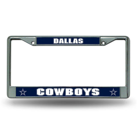 NFL License Plate Frame Chrome Cowboys