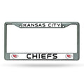 NFL License Plate Frame Chrome Chiefs