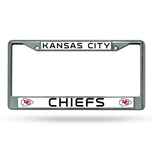 NFL License Plate Frame Chrome Chiefs