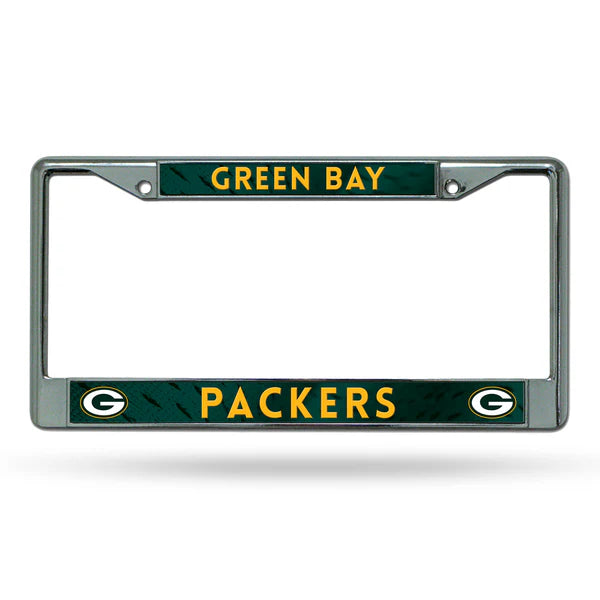 NFL License Plate Frame Chrome Packers