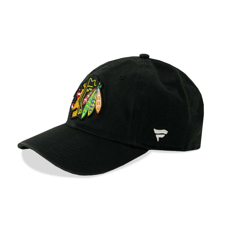 NHL Hat Unstructured Adjustable Core Blackhawks (Black)