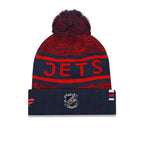NHL Knit Hat Authentic Pro Rink Cuffed Heathered Cuff Pom 2023 Winnipeg Jets