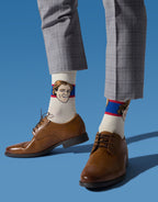 Hockey Canada Player Socks White/Red/Blue Guy Lafleur Canadiens