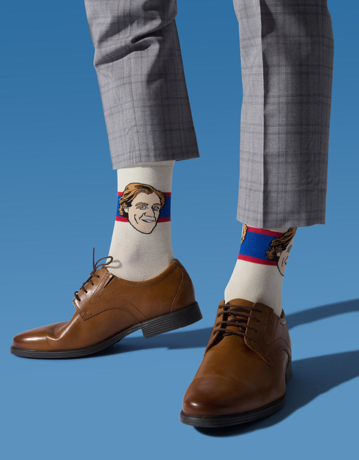 Hockey Canada Player Socks White/Red/Blue Guy Lafleur Canadiens