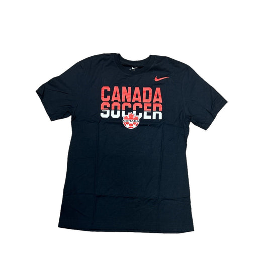 Soccer Canada T-Shirt Core Wordmark Team Canada (Black)