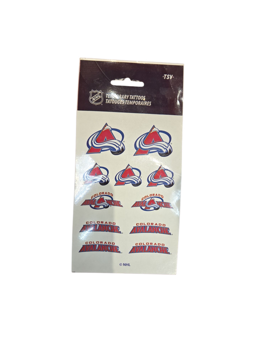 NHL Temporary Tattoo Sheet Avalanche