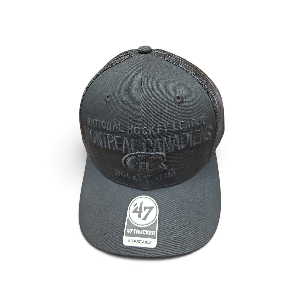 NHL Hat '47 MVP Contemporary Trucker Tonal Black Canadiens