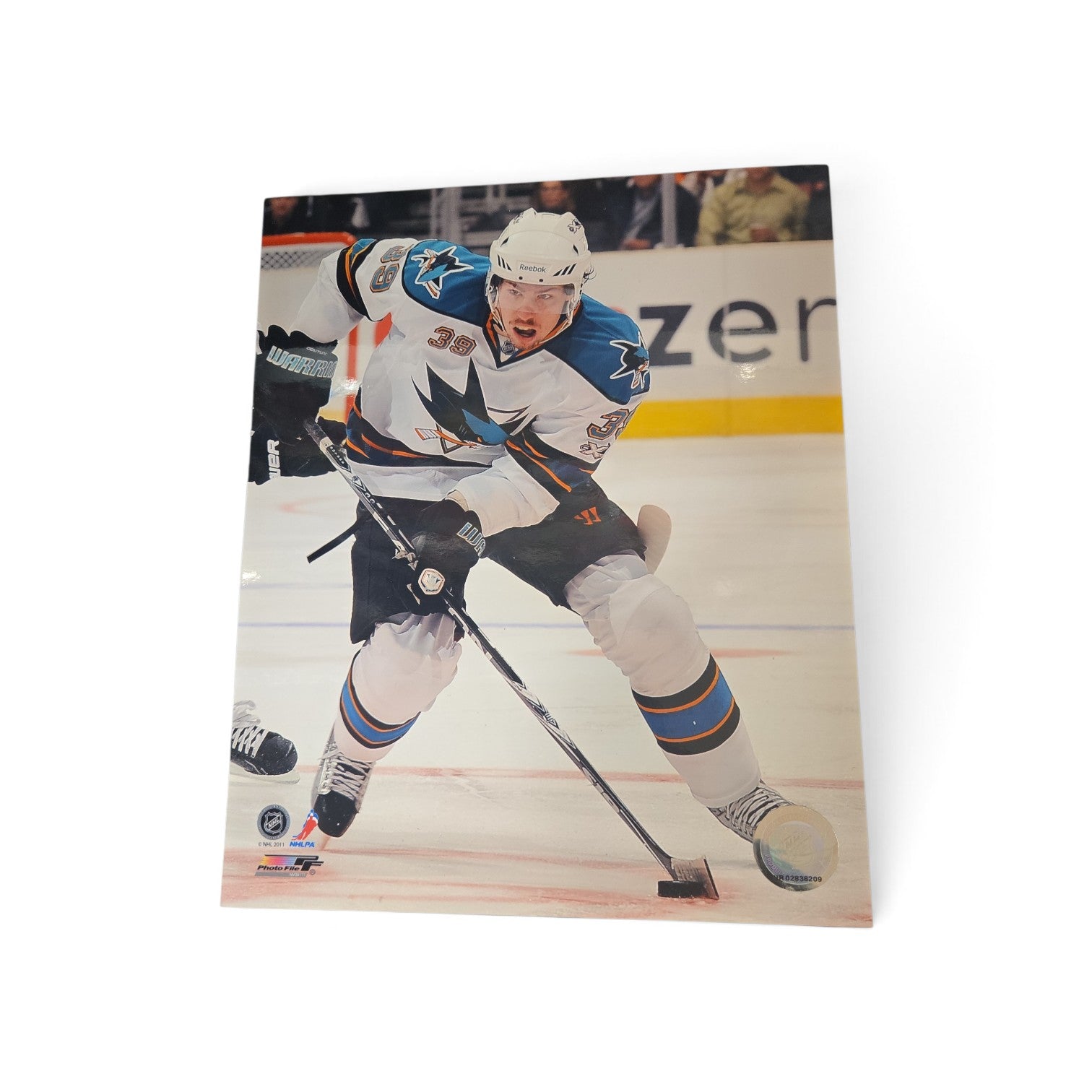 NHL 8x10 Logan Couture Sharks Player Photograph Away