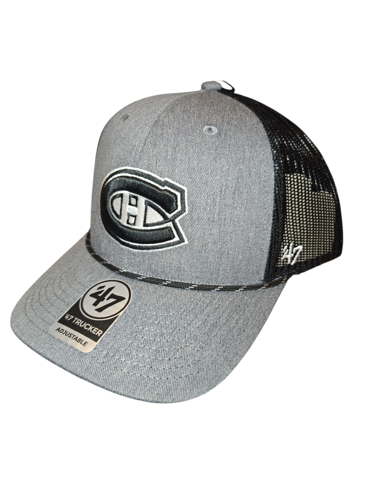 NHL Hat '47 Trucker Carbon Grey Rope Canadiens