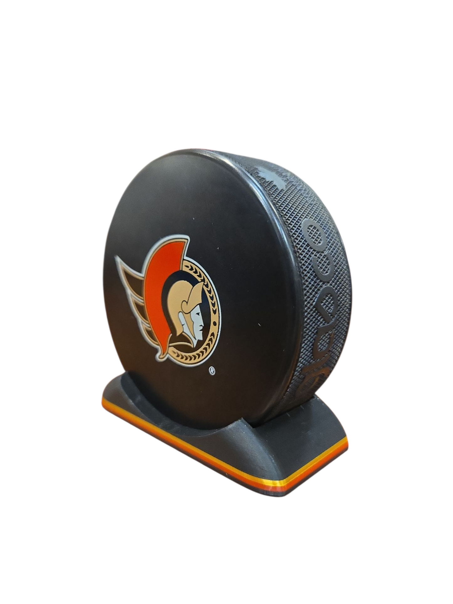 Puck Display Stand Gold & Red