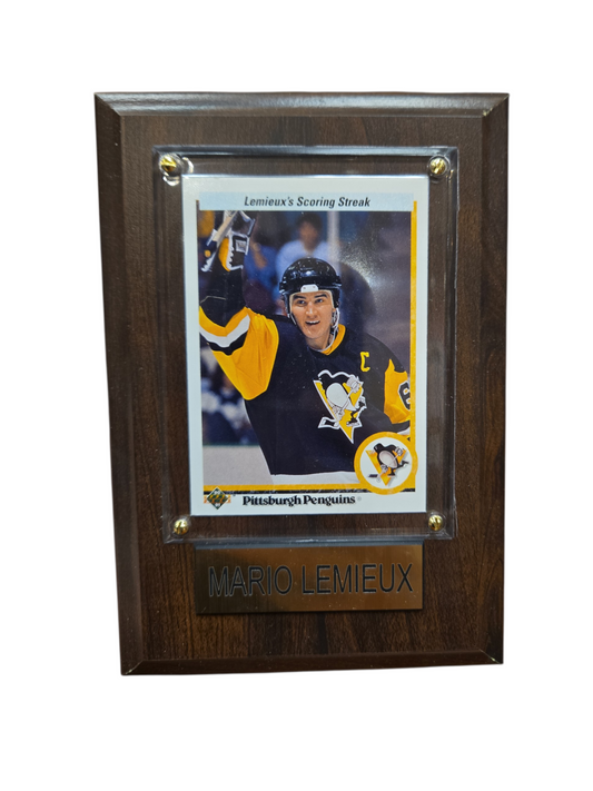 NHL Collectible Plaque with Card 4x6 Scoring Streak Mario Lemieux Penguins