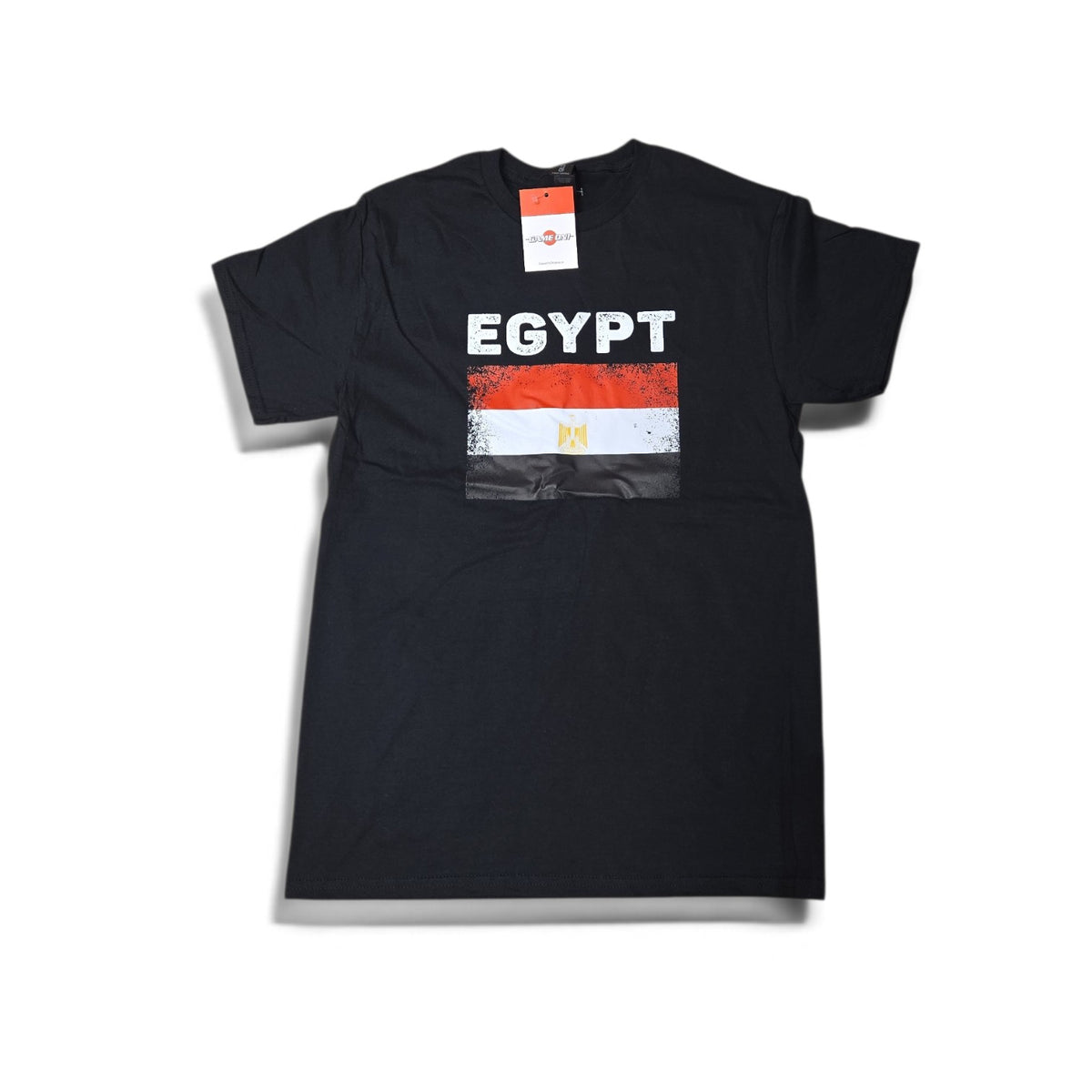 Country T-Shirt Distressed Flag Egypt (Black)