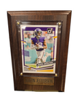 NFL Collectible Plaque with Card 4x6 Donruss Home Justin Jefferson Vikings