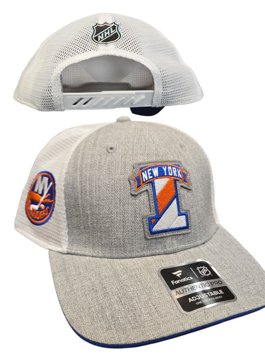 NHL Hat Adjustable Mesh Back Draft Podium 2025 Islanders
