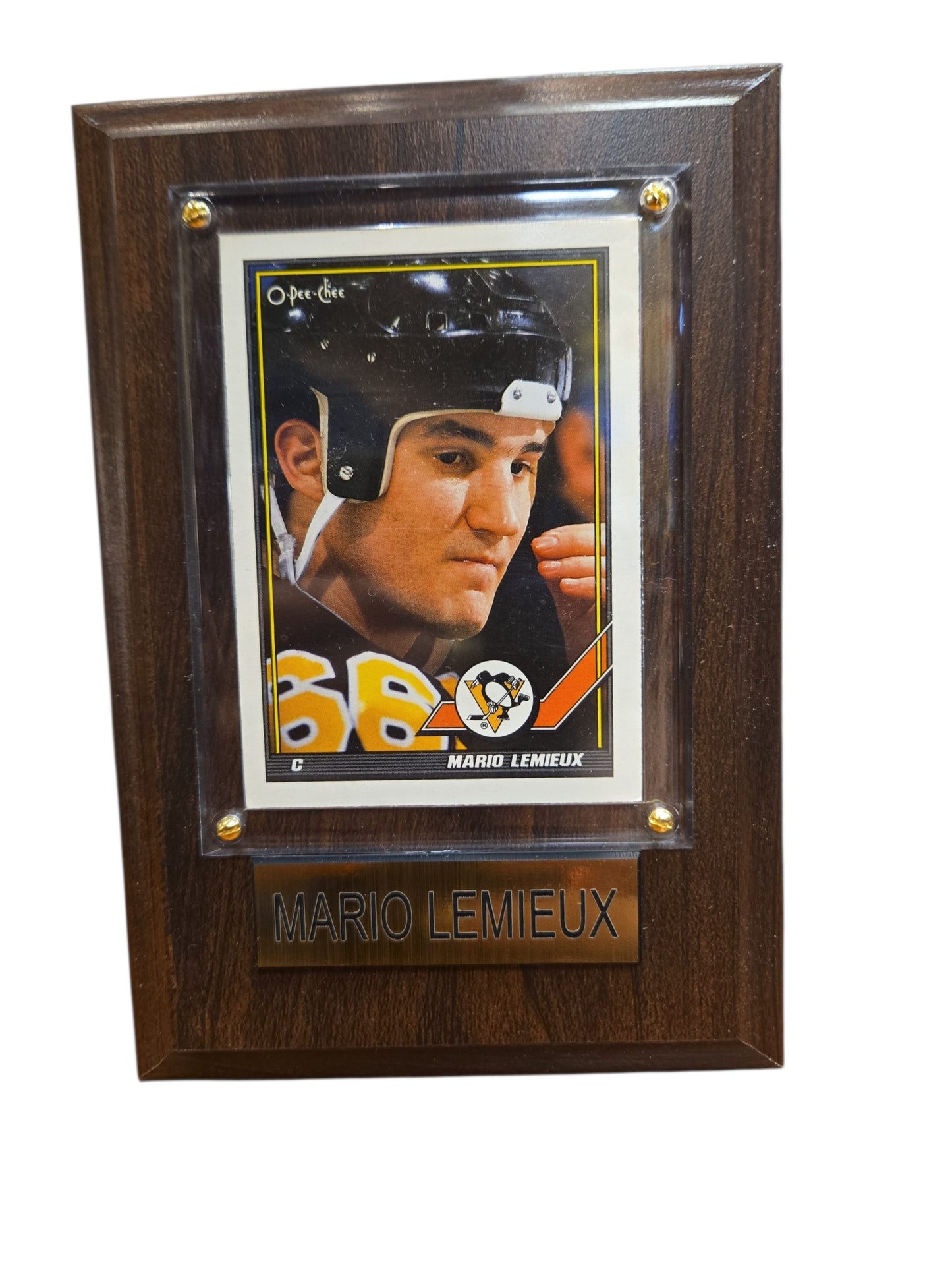NHL Collectible Plaque with Card 4x6 Face Mario Lemieux Penguins