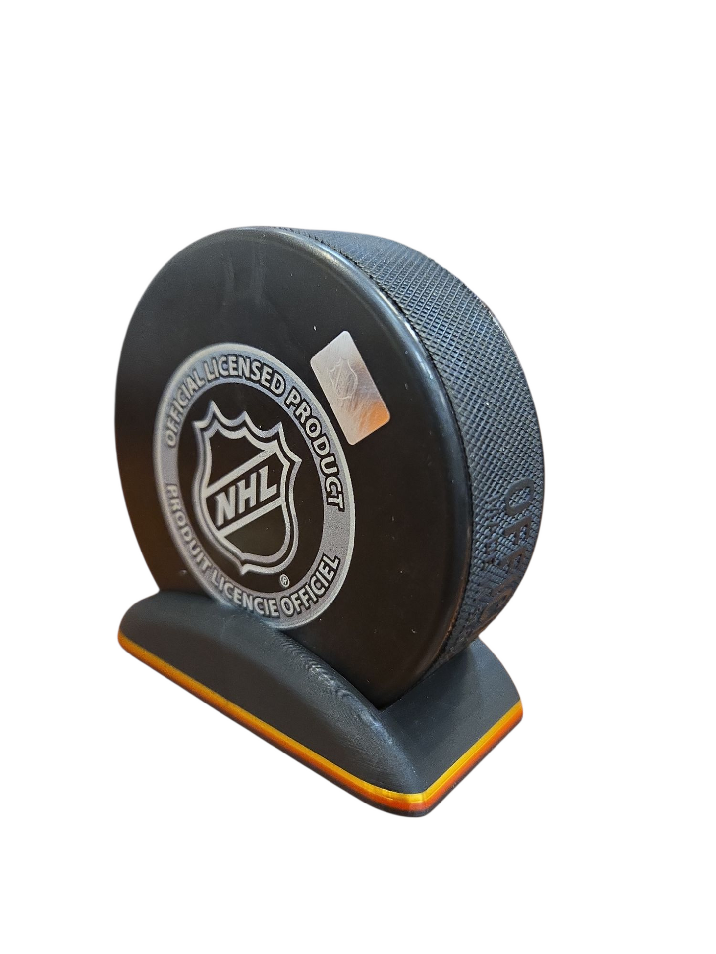 Puck Display Stand Gold & Red