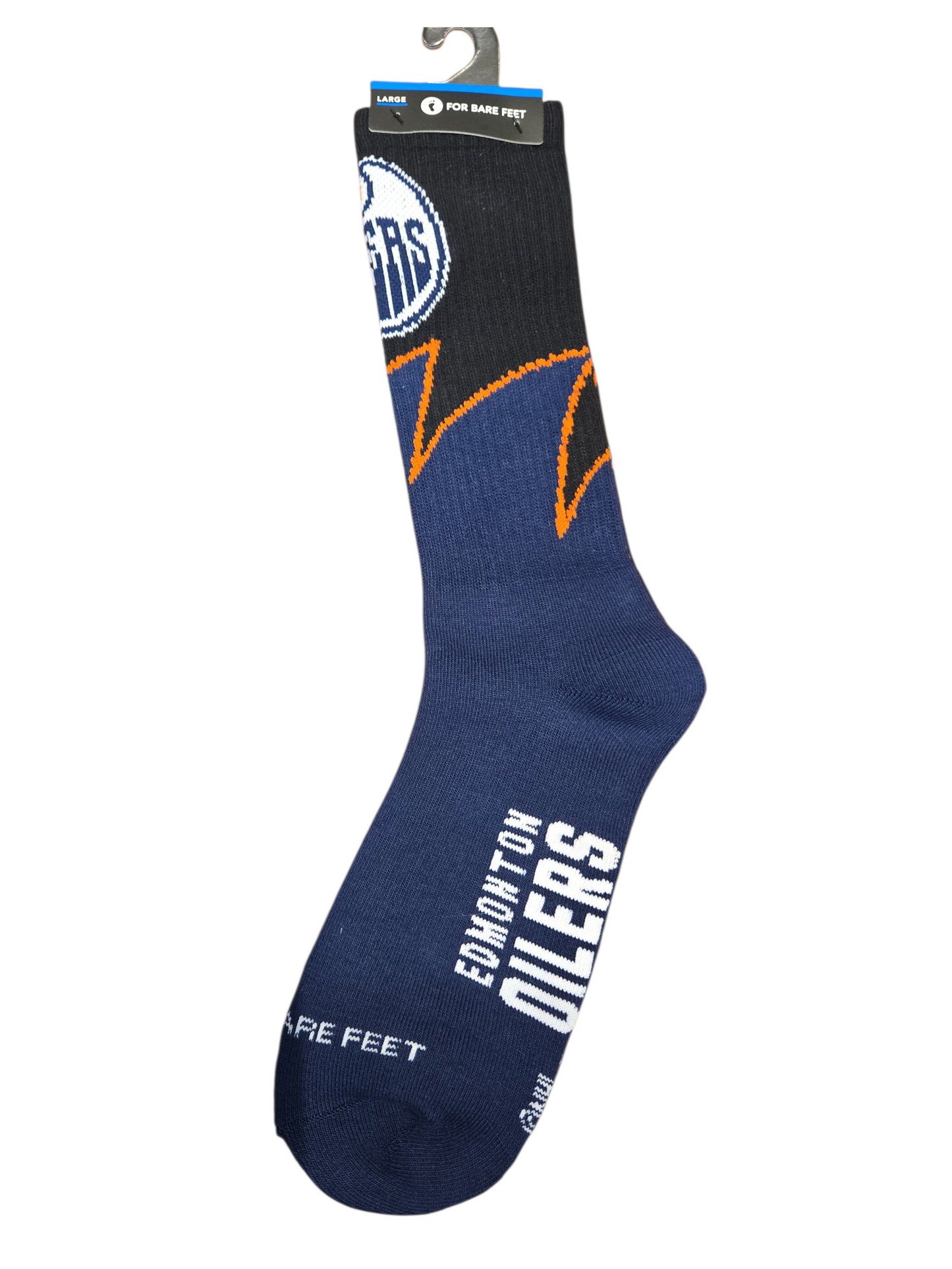 NHL Socks Black Wave Large Oilers