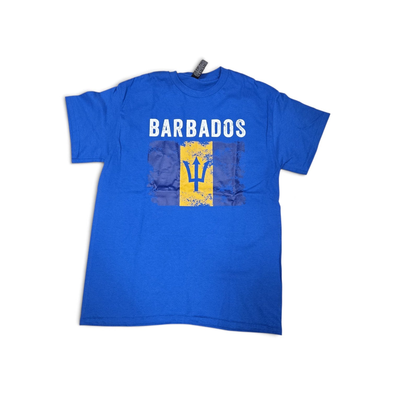 Country T-Shirt Distressed Flag Barbados