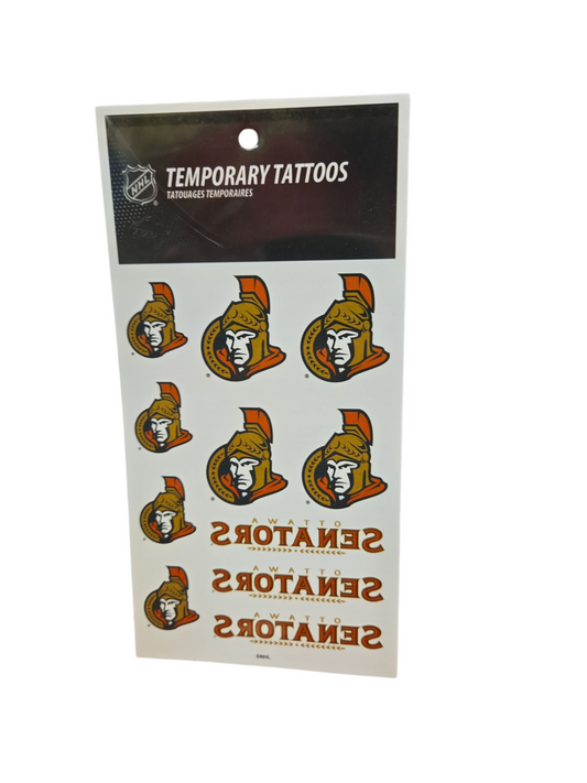 NHL Temporary Tattoo Sheet Senators