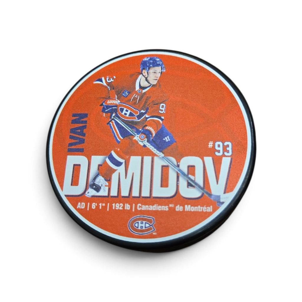 NHL Player Puck Design Ivan Demidov Canadiens