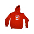 Country Hoodie Distressed Flag Canada (Red)