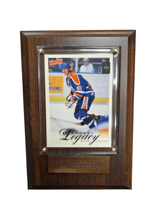 NHL Collectible Plaque with Card 4x6 #9 Victory Legacy Wayne Gretzky Oilers