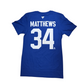 NHL Player T-Shirt Authentic Stack *With C* Bright Blue Auston Matthews Maple Leafs