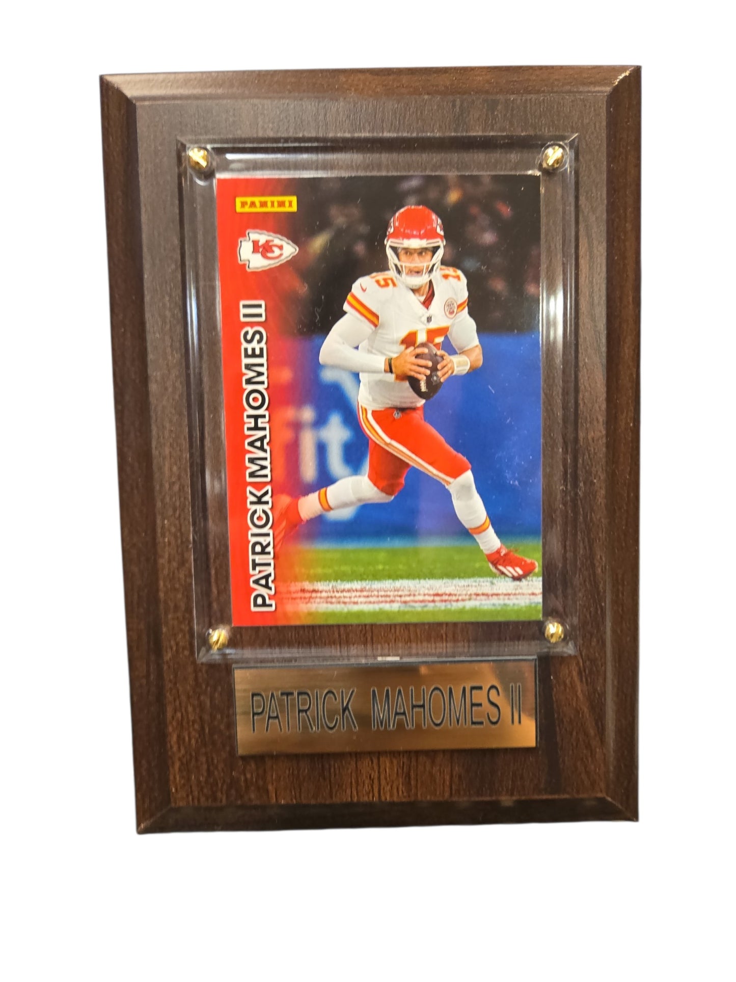 NFL Collectible Plaque with Card 4x6 Panini Patrick Mahomes Chiefs