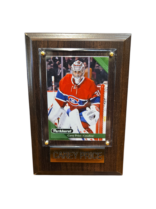 NHL Collectible Plaque with Card 4x6 Carey Price Canadiens