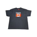 Country T-Shirt Distressed Flag Canada (Black)