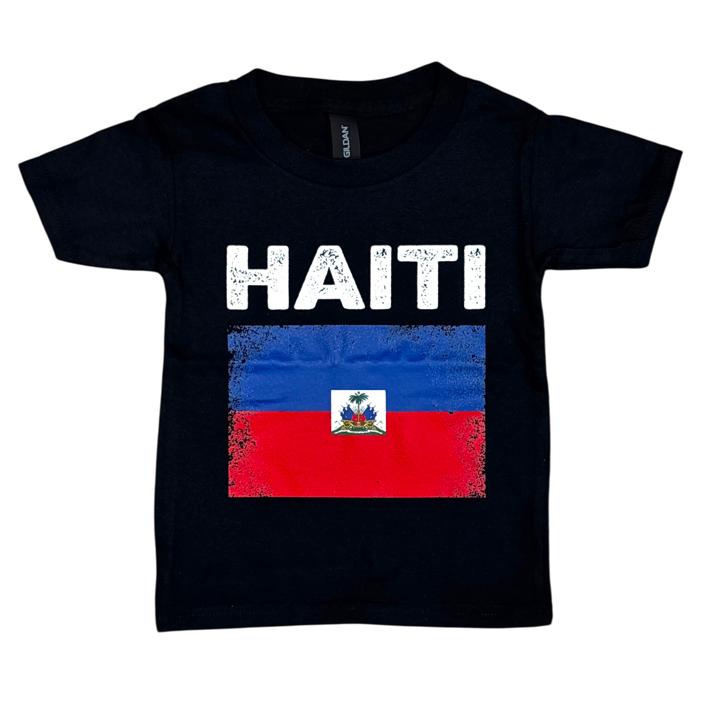 Country Toddler T-Shirt Distressed Flag Haiti