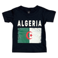 Country T-Shirt Distressed Flag Algeria (Black))