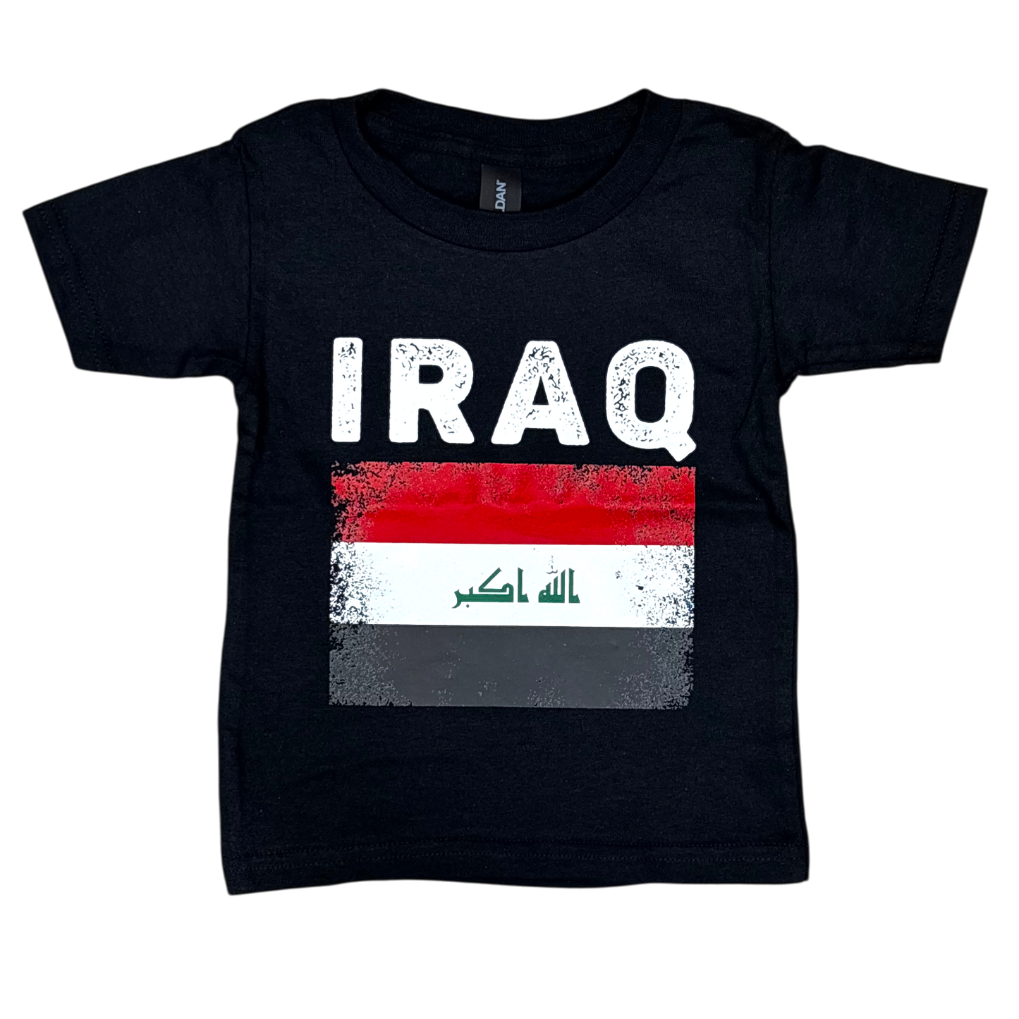 Country Toddler T-Shirt Distressed Flag Iraq